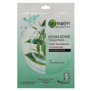 ماسک ورقه ای چای سبز و هیالورونیک اسید مدل گارنیر (Garnier)