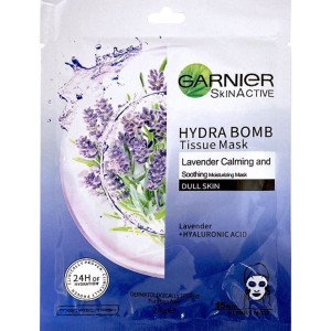 ماسک ورقه ای اسطوخودوس و هیالورونیک اسید مدل گارنیر (Garnier)