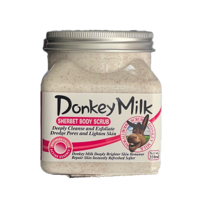 اسکراب شنی لایه بردار پوست شیر الاغ مدل وکالی حجم 350 میل (رنگ صورتی)