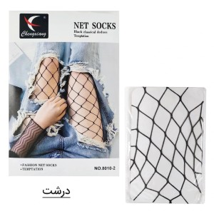جوراب شلواری توری (فیش نت) زنانه - لانه زنبوری درشت - کد 8010