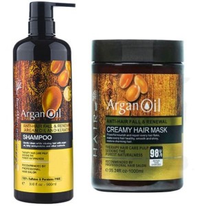 پک شامپو و ماسک تقویت کننده مو حاوی روغن آرگان فری سولفات ساخت اسلواکی