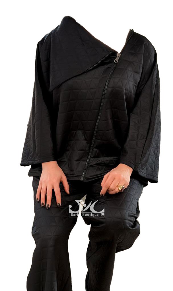 ست زنانه هودی شلوار زیپ دار