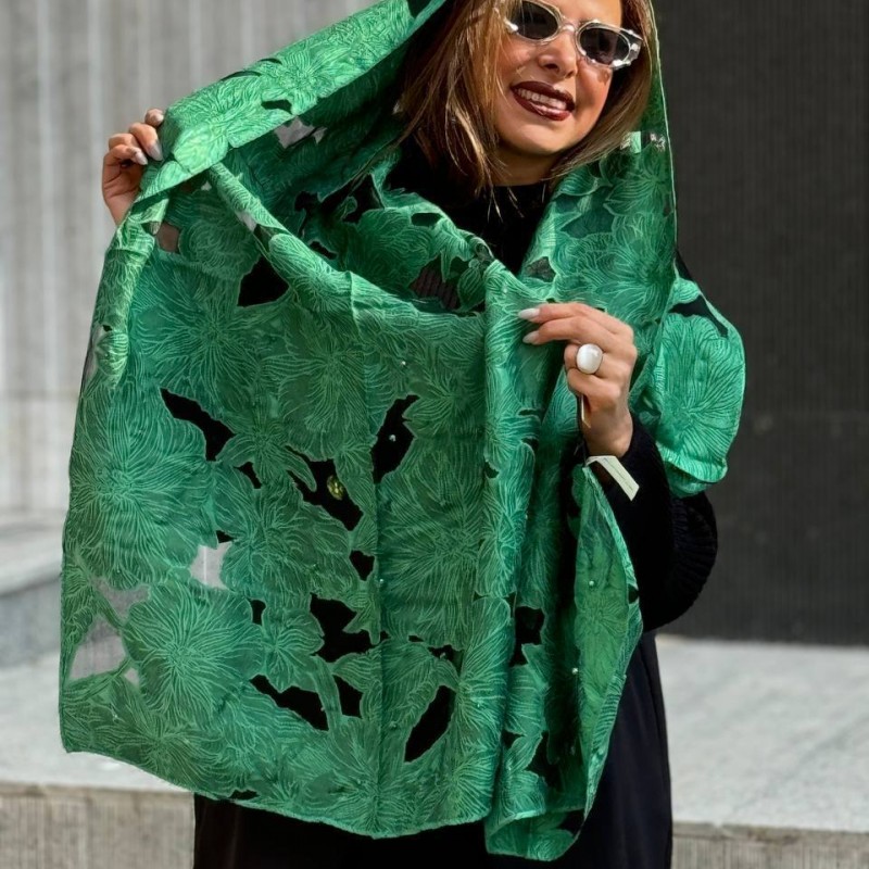 شال ژاکارد مرواریدی