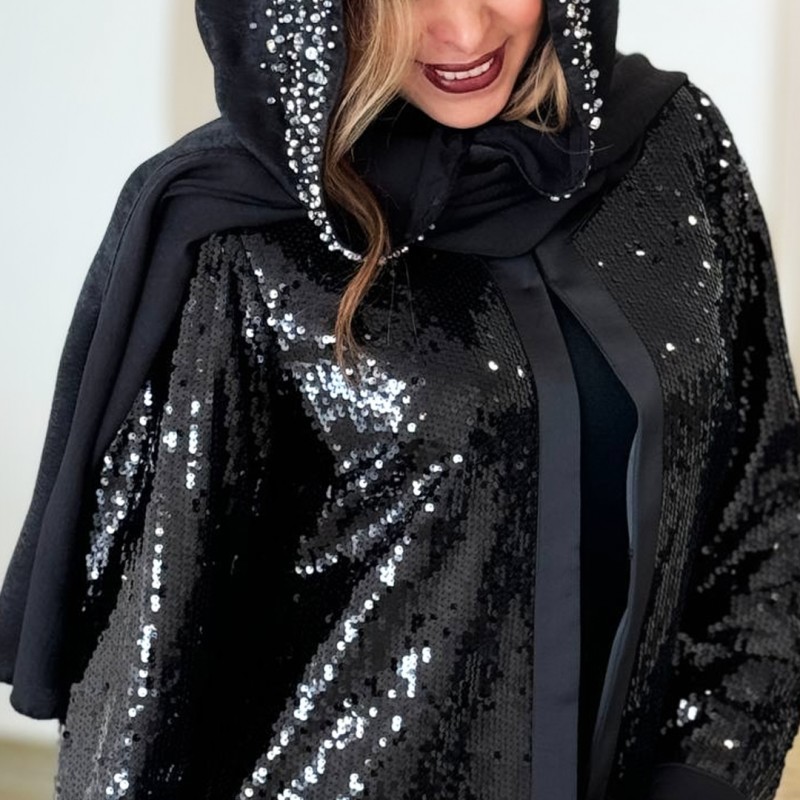 کت مشکی  پولکی