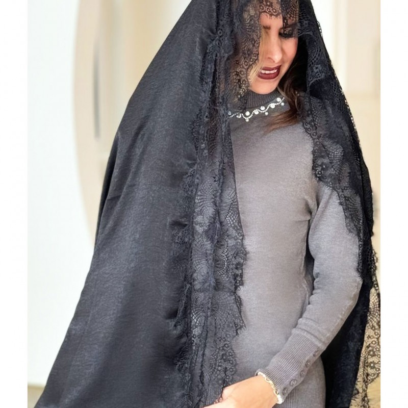 شال پتینه لبه تور