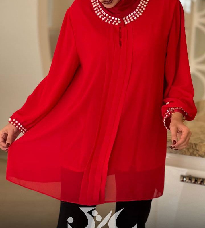 شومیزکرپ حریر کار شده