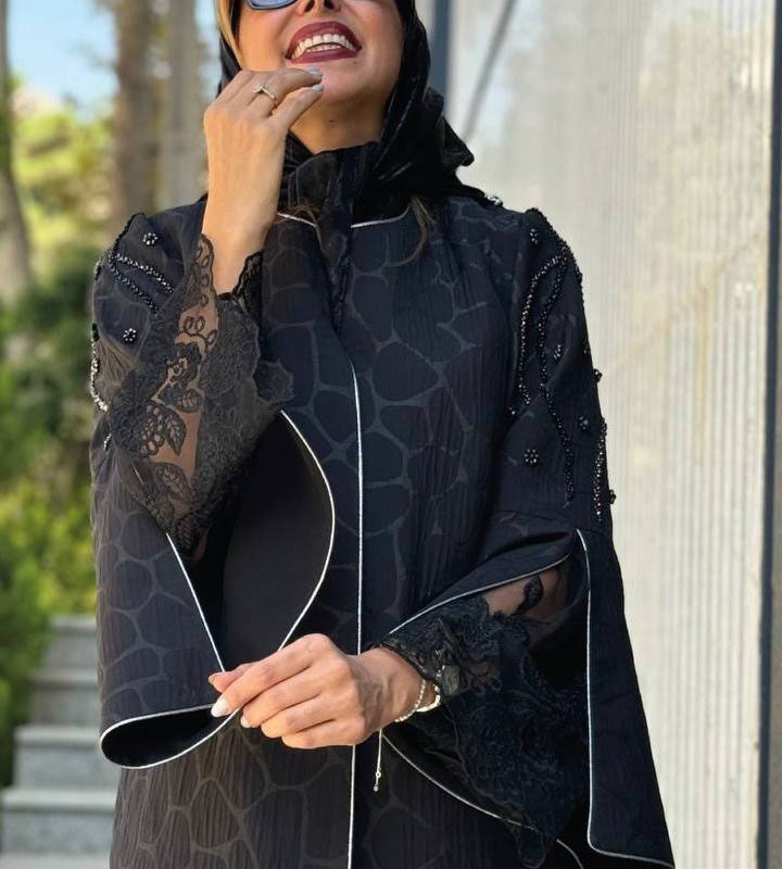 مانتو ژاکارد سنگدوزی شده