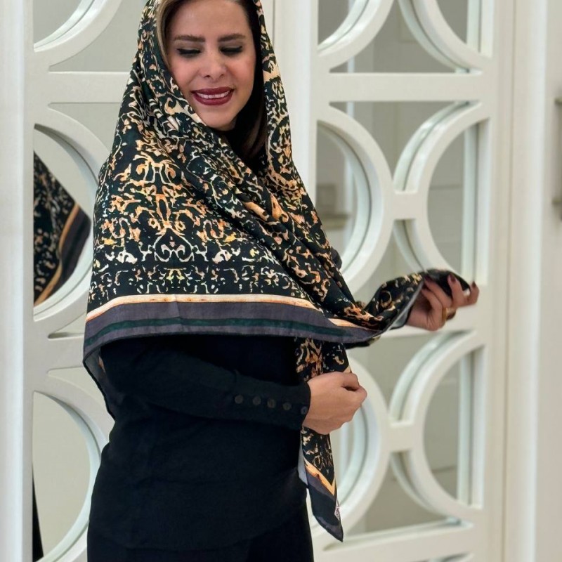 روسری نخی طرحدار