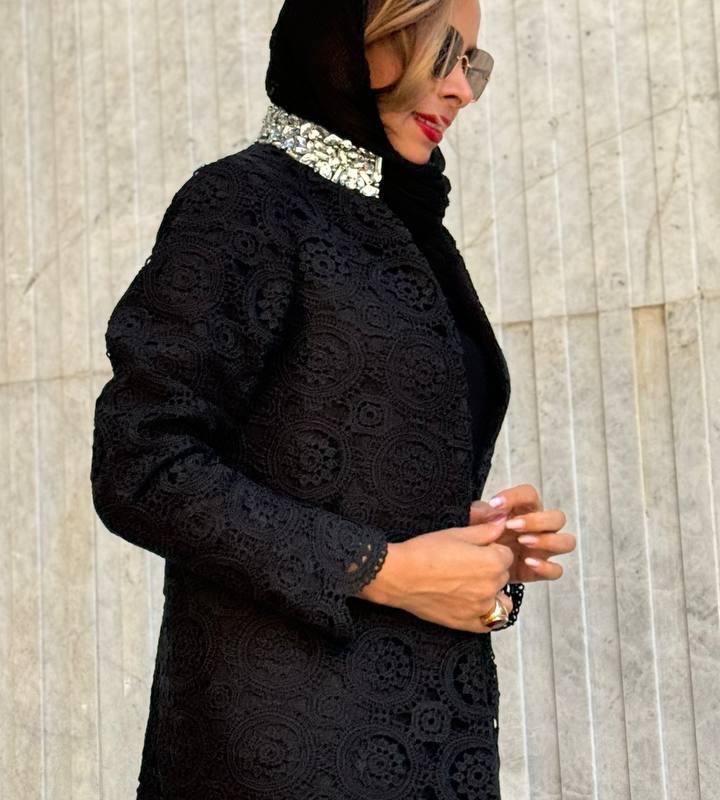 کت دانتل یقه کارشده