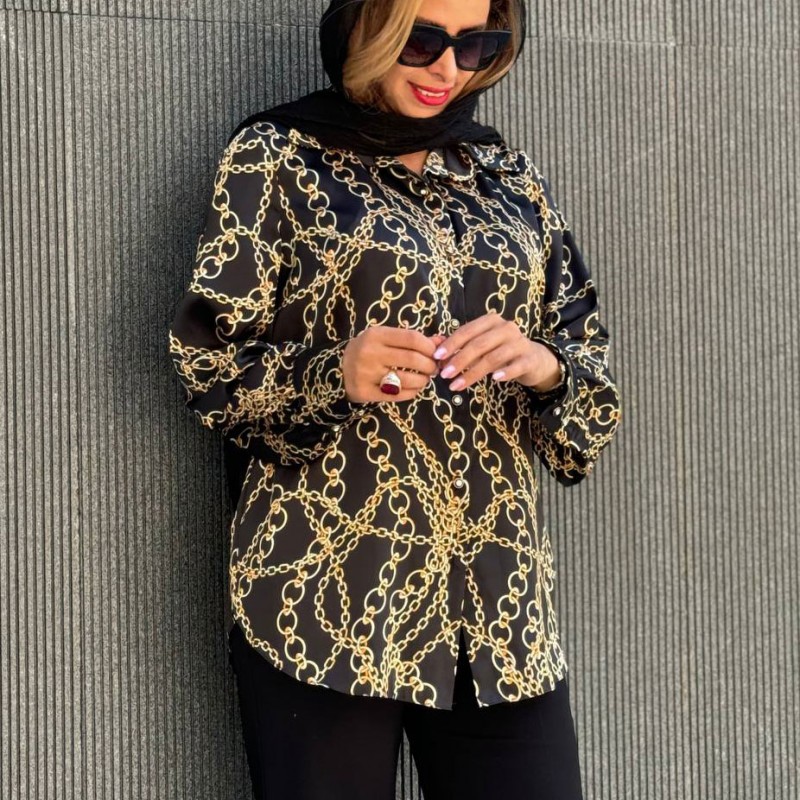 شومیز سیلک طرح زنجیری