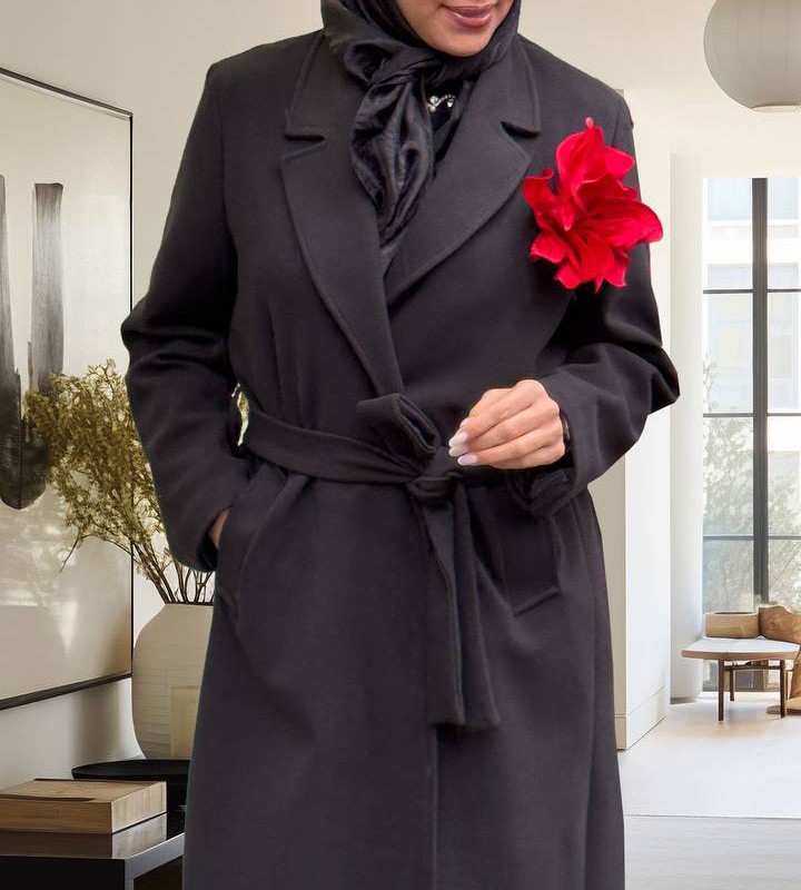 پالتو فوتر کلاسیک گل برجسته