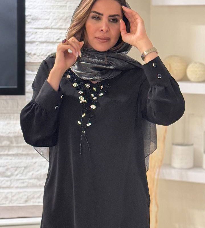 شومیز کرپ الیزه گلدوزی مخمل