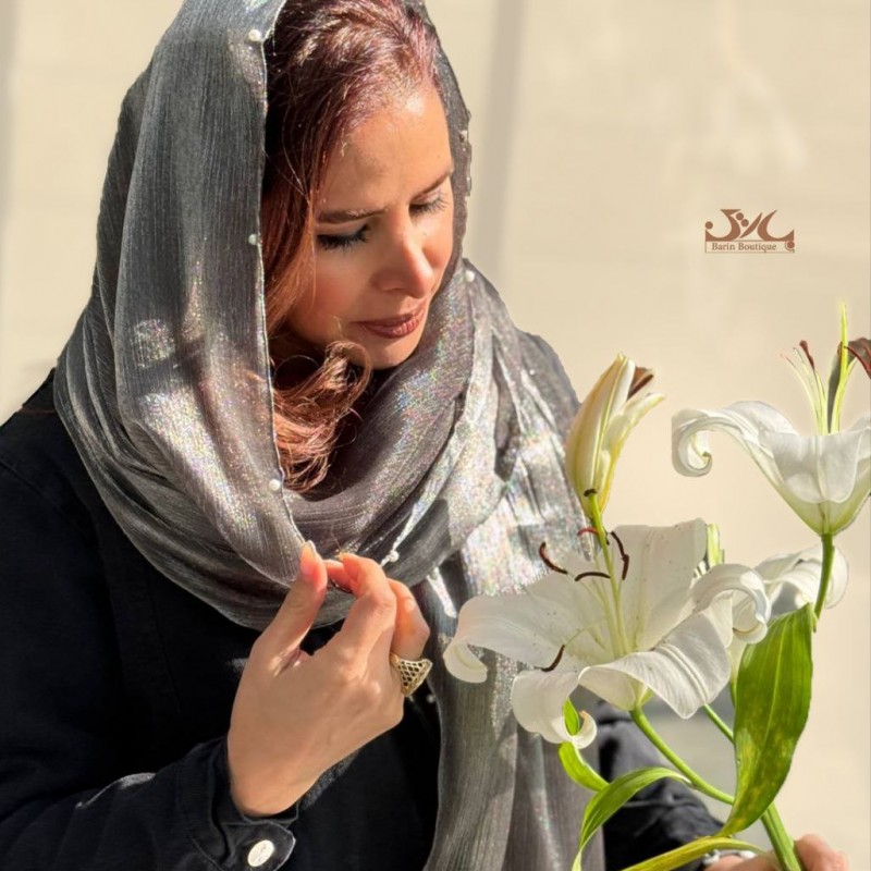 شال اورگانزا لمه مرواریدی