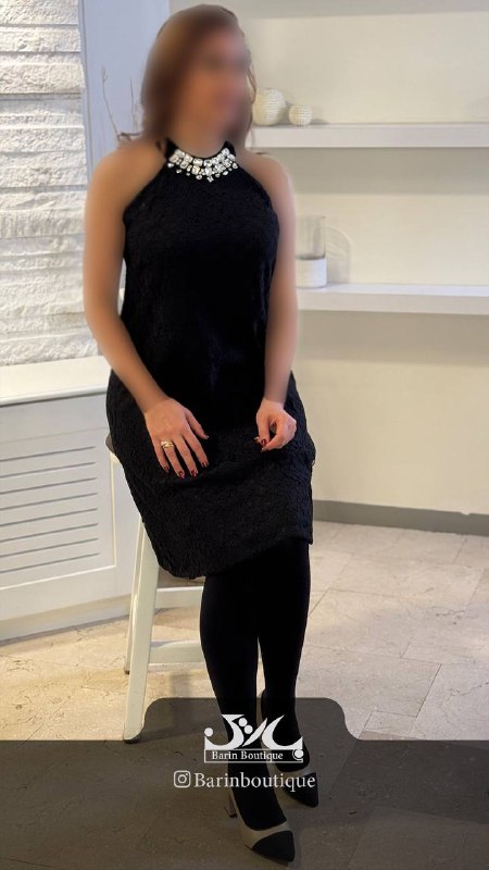 پیراهن  مجلسی دانتل یقه کار شده