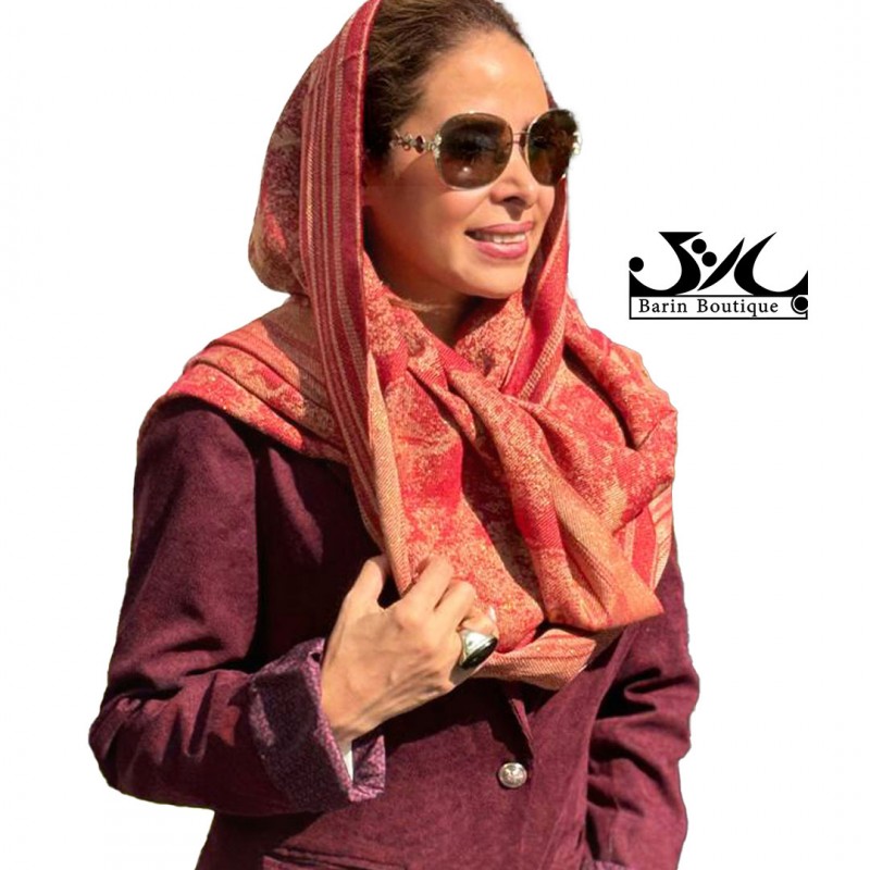 شال طرح دیور لمه دار