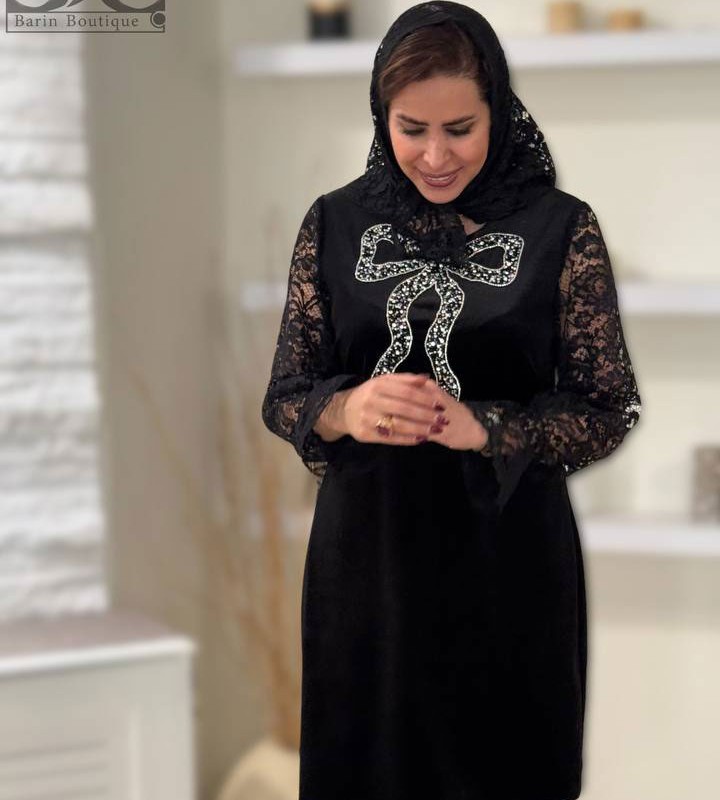 پیراهن مجلسی مخمل کارشده