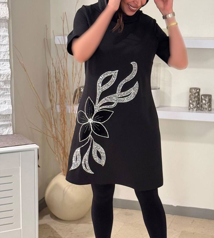 پیراهن مجلسی  کرپ کارشده