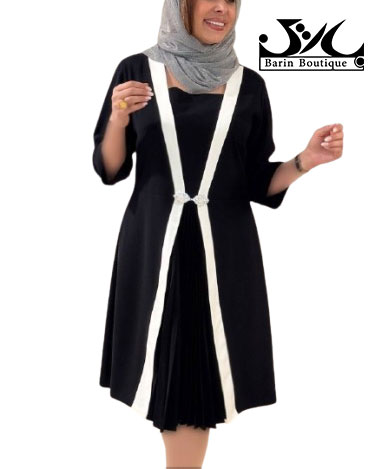 پیراهن  مجلسی کرپ جلو پیلیسه