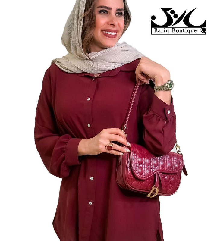 شومیز زنانه کرپ حریر مدل دریا