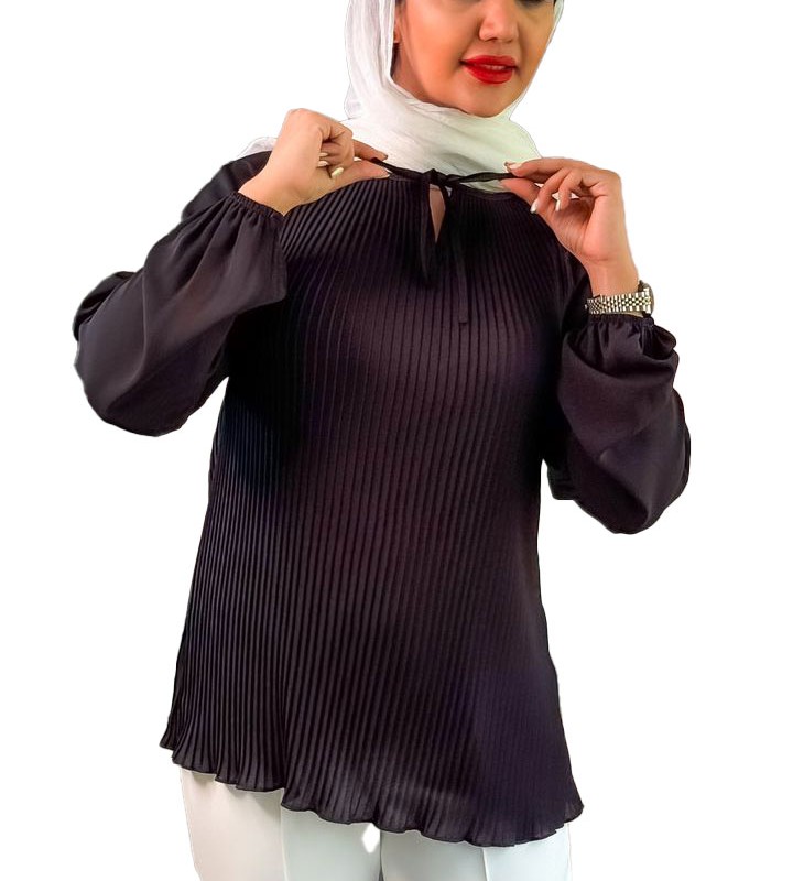 شومیز زنانه  پیلیسه مشکی