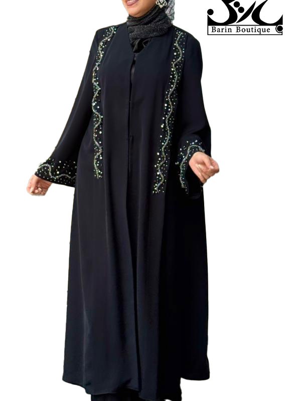 مانتو عبایی مجلسی مشکی