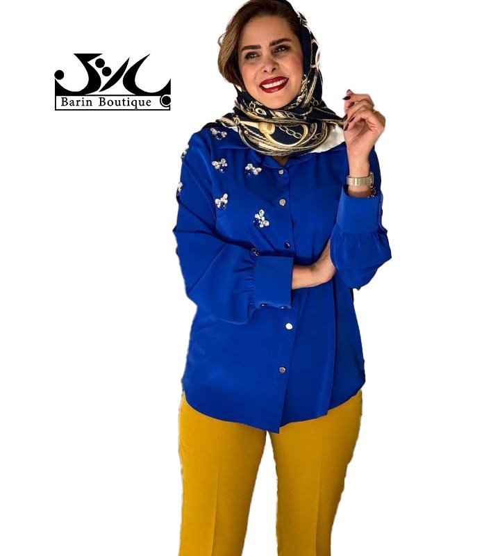 شومیز کرپ الیزه سنگدوزی