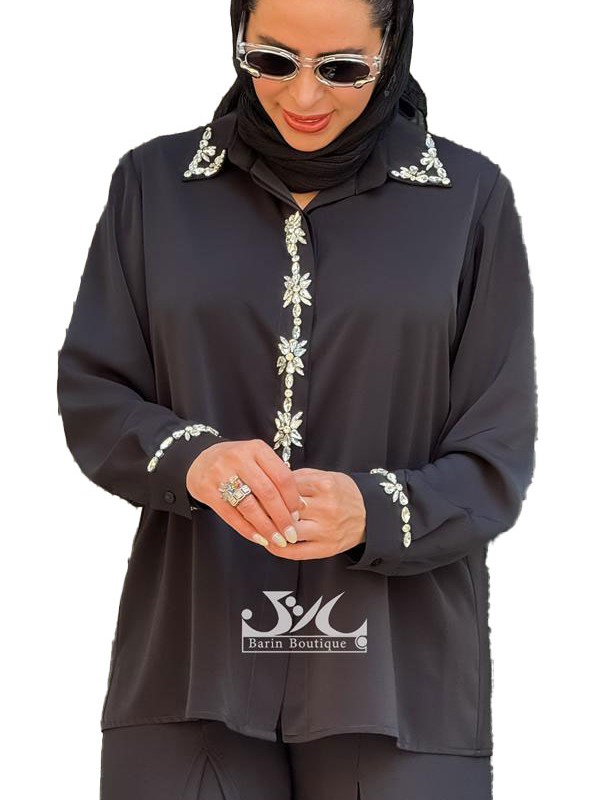 شومیز زنانه مشکی شب