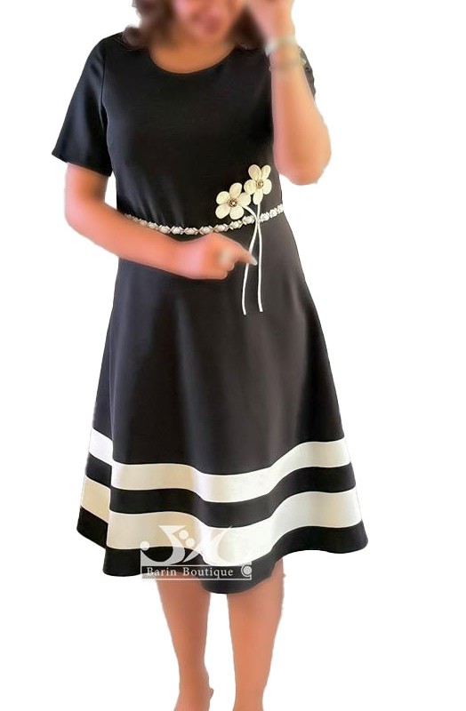 پیراهن  مجلسی مشکی گلبهار