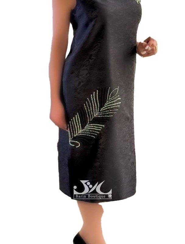 پیراهن مجلسی ژاکارد مشکی