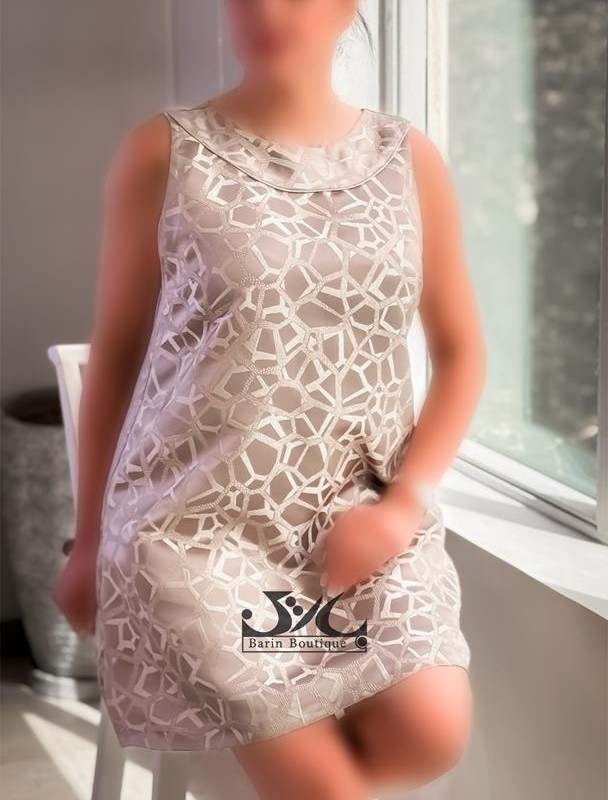 پیراهن مجلسی ژاکارد خاکی