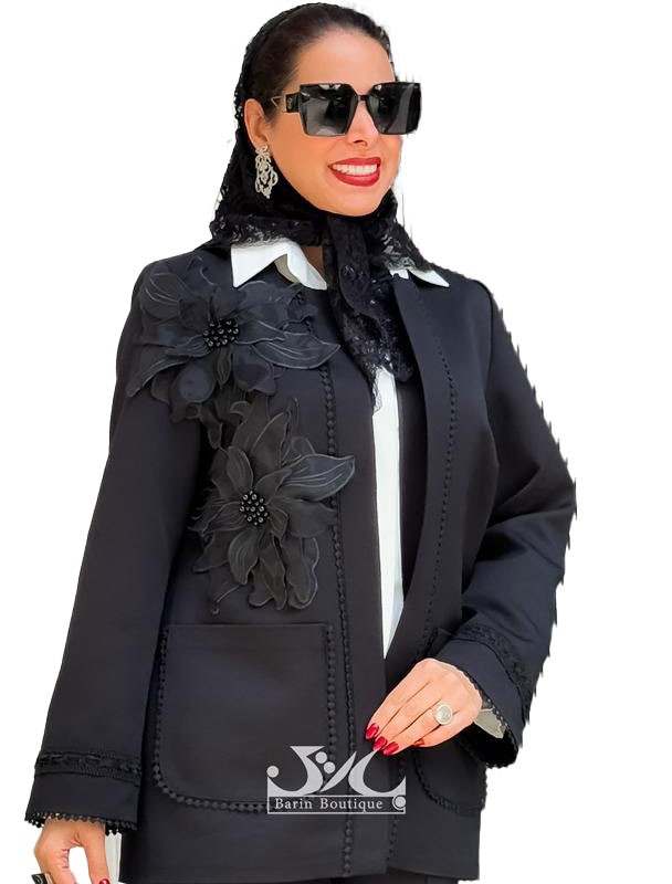 مانتو کتی زنانه مشکی مدل لیرا