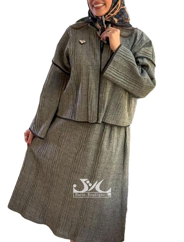 کت ودامن پیلیسه لمه