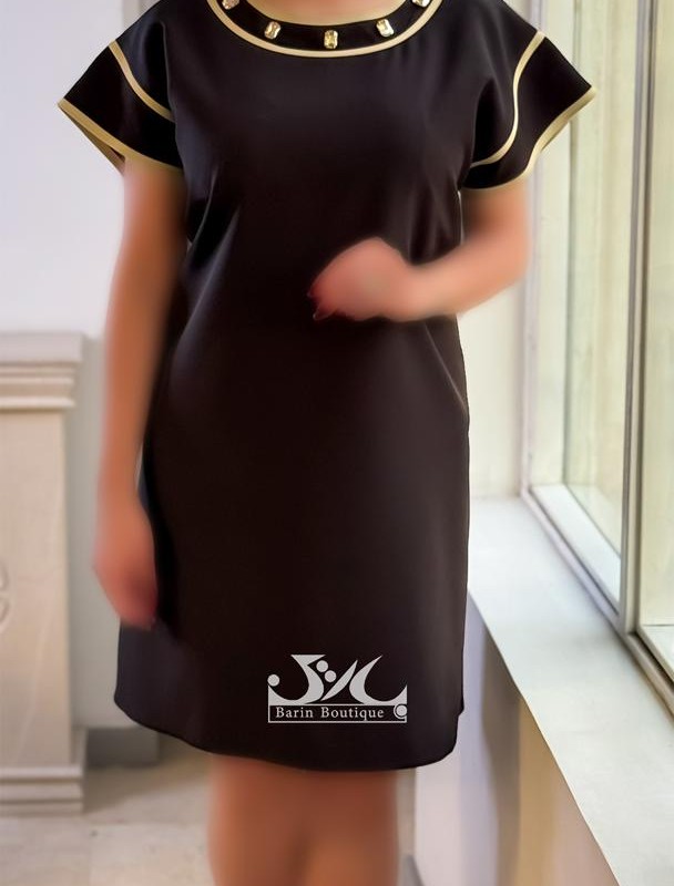 پیراهن مجلسی مغزی دوزی  نگین دار