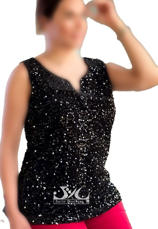 تاپ زنانه پولکی