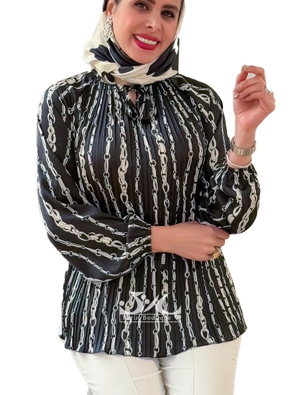 شومیز زنانه پیلیسه طرحدار