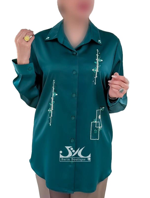 شومیز مجلسی ساتن ژاکارد