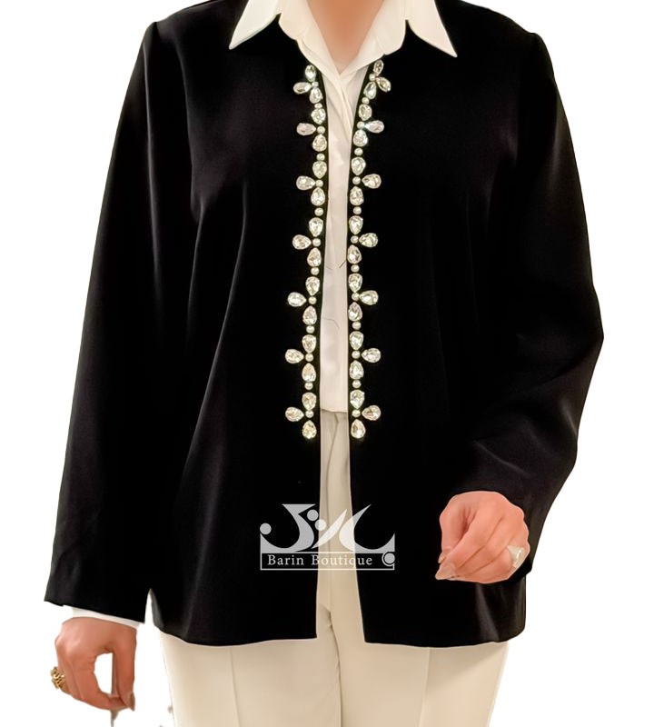 کت مجلسی کرپ مشکی