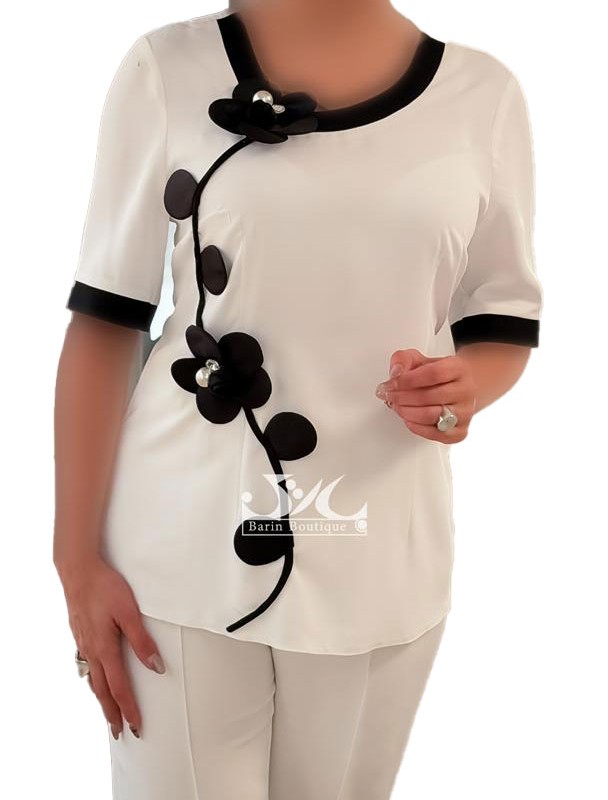 بلوز زنانه گل برجسته