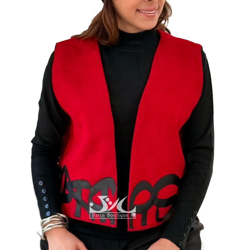 وست زنانه چرم دوزی