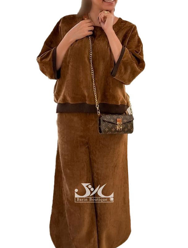 ست بلوز شلوار مخمل کبریتی