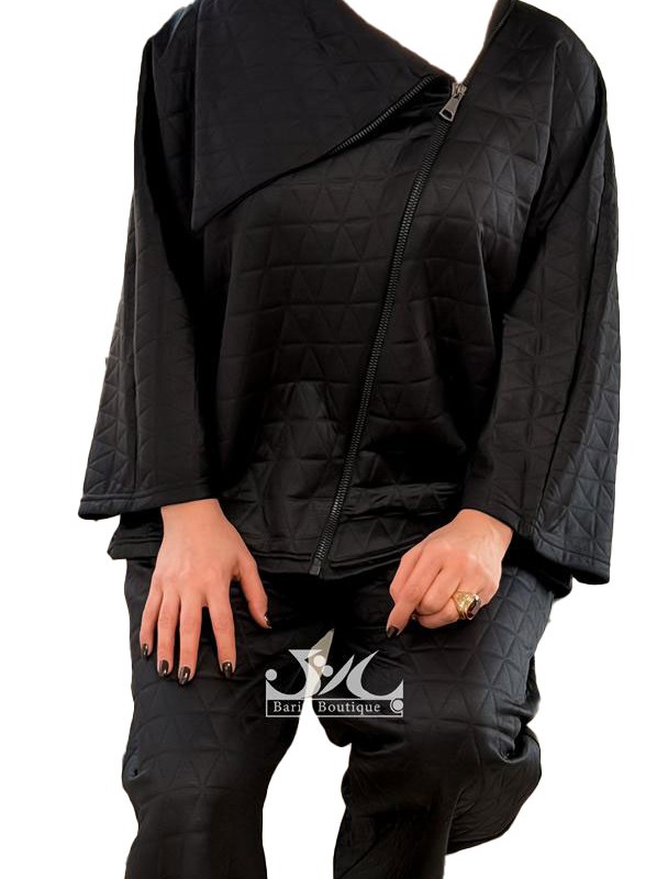 ست زنانه هودی شلوار زیپ دار