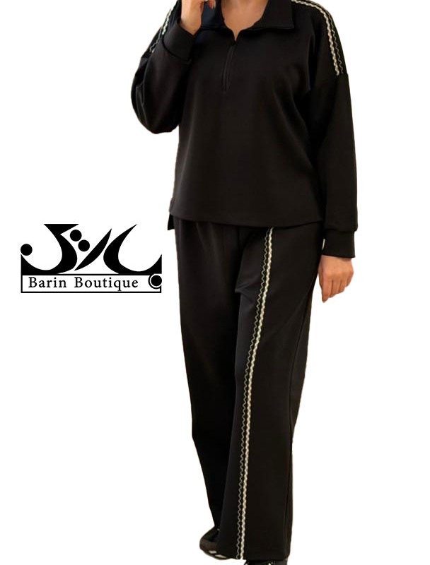 ست بلوز شلوار زیپ دار