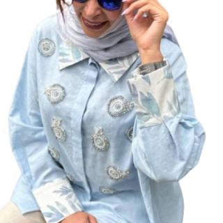 شومیز نخی جواهردوزی