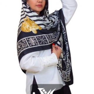 روسری ساتن (ابریشم) کجراه