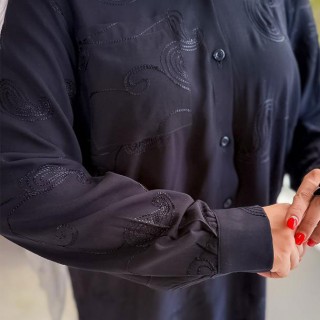 شومیز مشکی خامه دوزی
