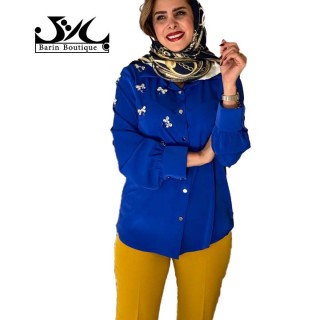 شومیز کرپ الیزه سنگدوزی