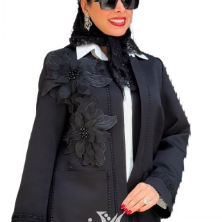 مانتو کتی زنانه مشکی مدل لیرا