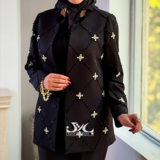 مانتو کت مجلسی سنگدوزی