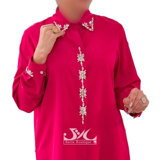 شومیزمجلسی کرپ سنگدوزی