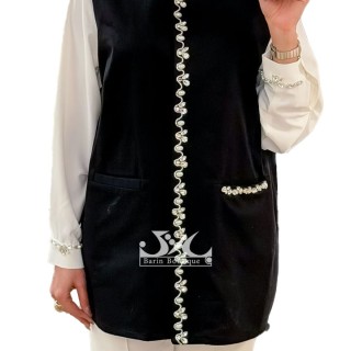 وست کتان مشکی